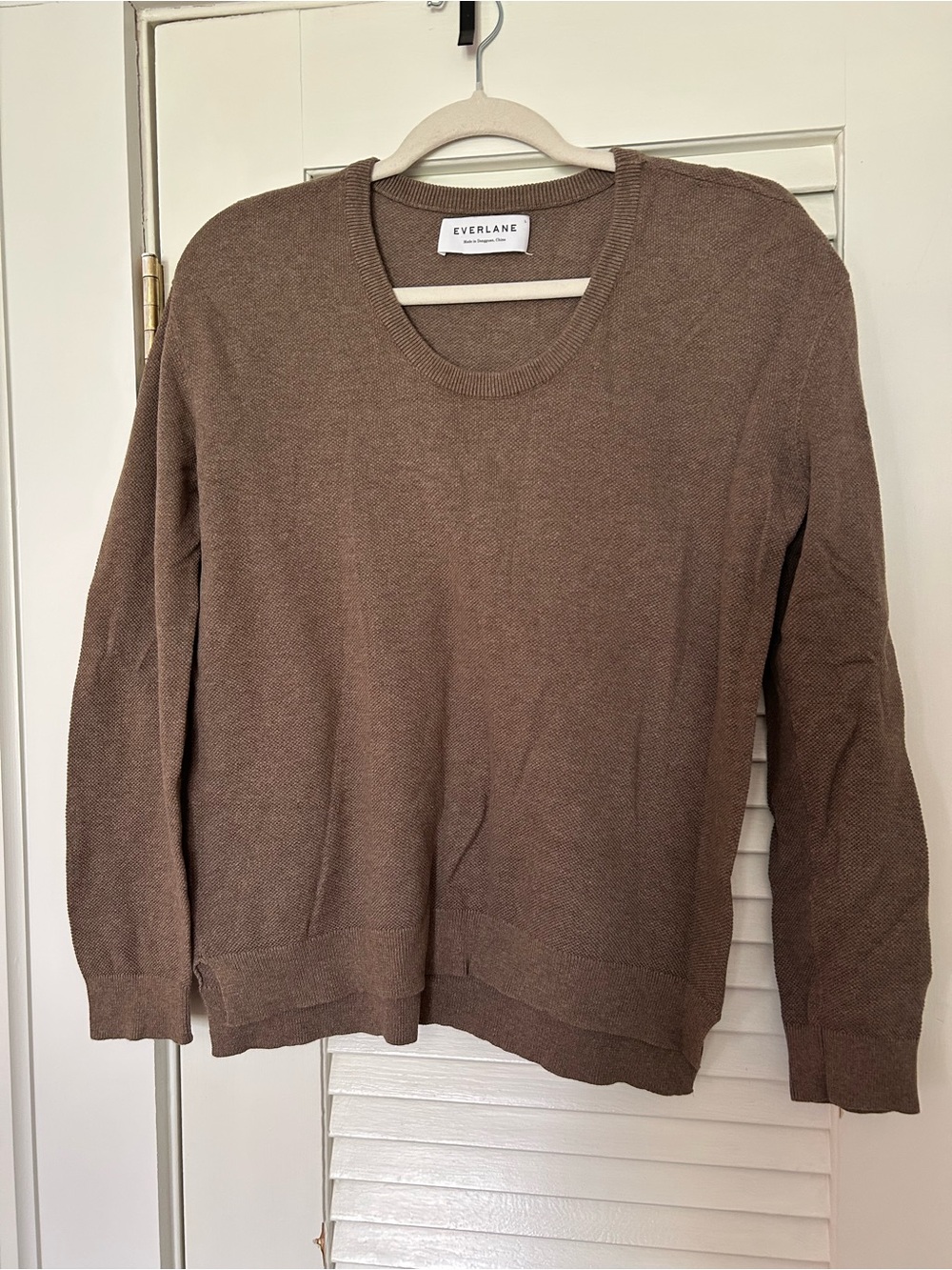 Everlane Brown Crewneck Sweater - Lightweight Knit